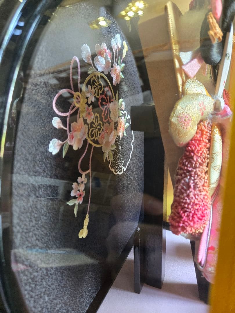 【展示品限り】正月飾り　羽子板　ケース飾り　※閉店セール　H17