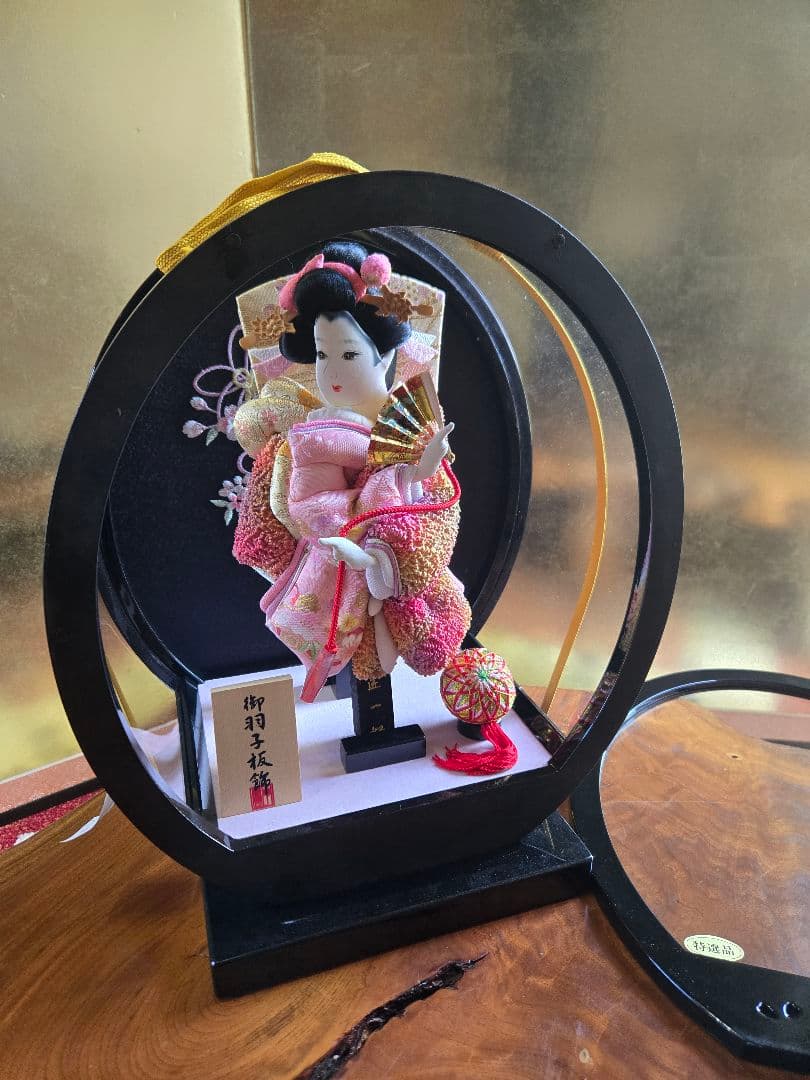 【展示品限り】正月飾り　羽子板　ケース飾り　※閉店セール　H17