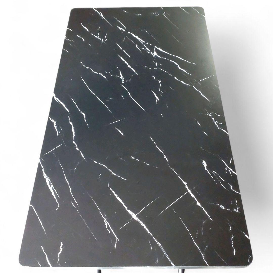 昇降式 テーブル　リフティングテーブル　110 × 60　マーブルストーン調