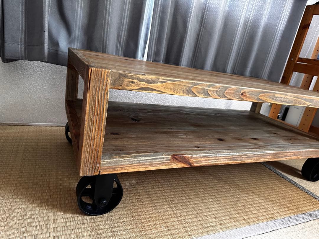 木製センターテーブル インダストリアルスタイル