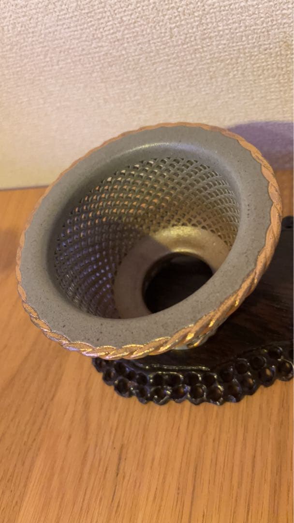 希少　天山工房　全面青海波透かし　富貴蘭鉢