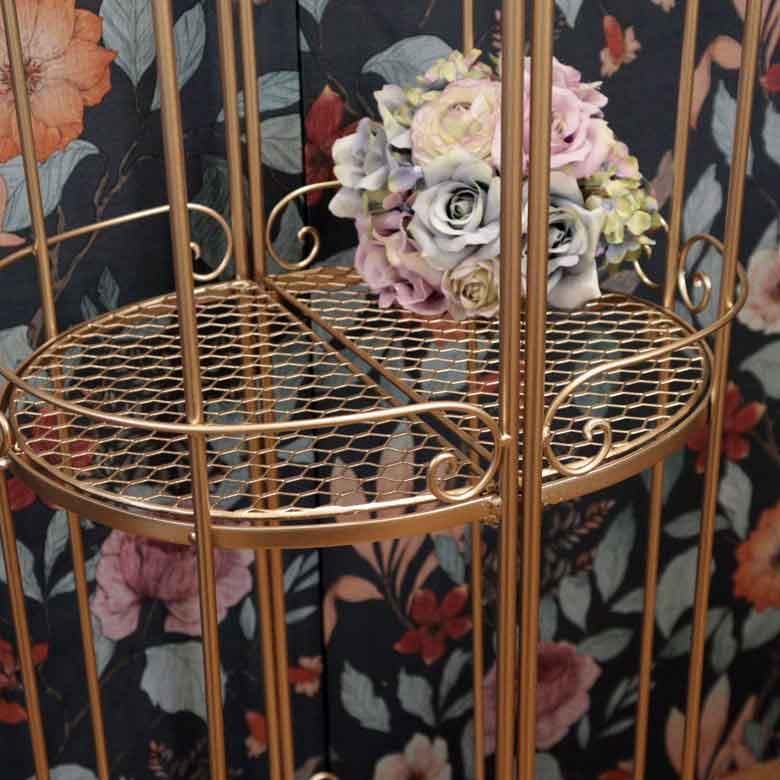 円形シェルフ アルミ バードケージL シャンパンゴールド