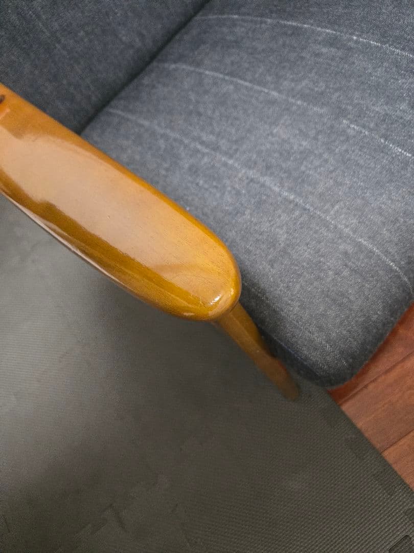 【セット】カリモク60 デニムリメイク Kチェア2シーター&ローテーブル