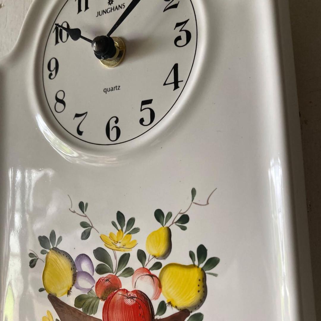 ⚫︎メンテ済み品⚫︎ドイツ ユンハンス 陶器 ヴィンテージ クロック 掛け時計