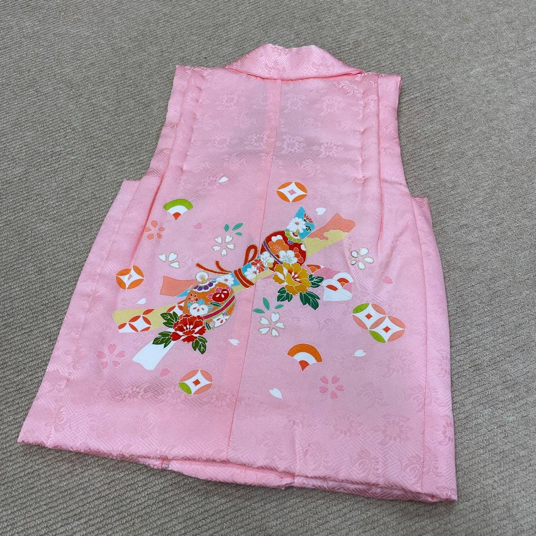 新品 日本製 正絹 ミツ身被布 ヒフ 大和路 七五三 三歳お祝い着 手描き友禅