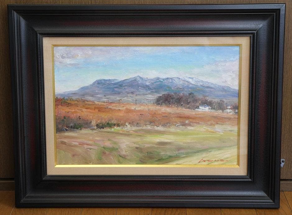 井上司「早春の赤城山」油彩 P6号