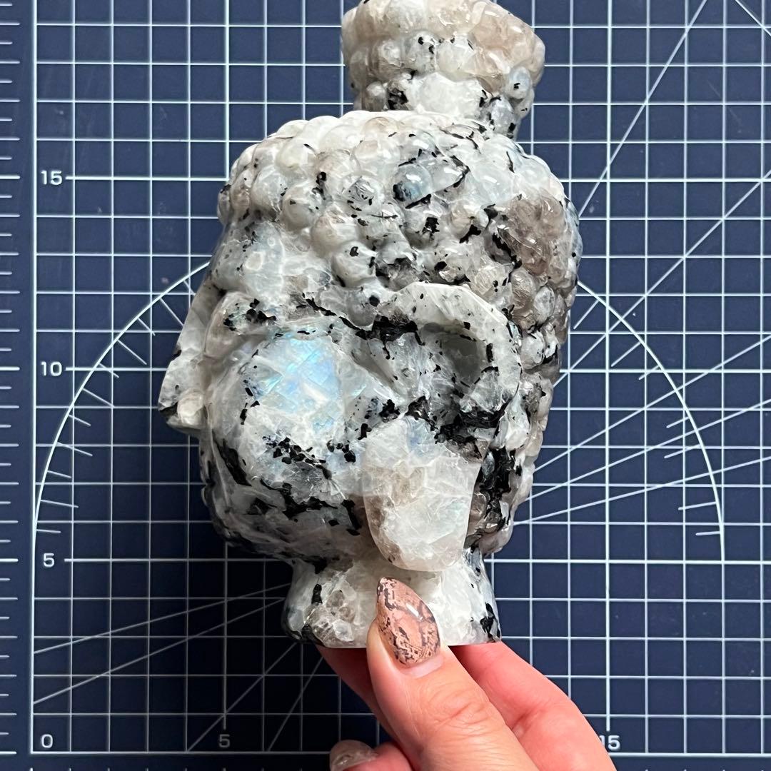 レインボームーンストーン　ブッダヘッド