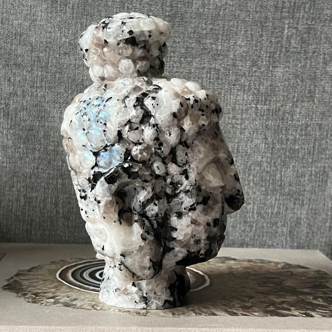 レインボームーンストーン　ブッダヘッド