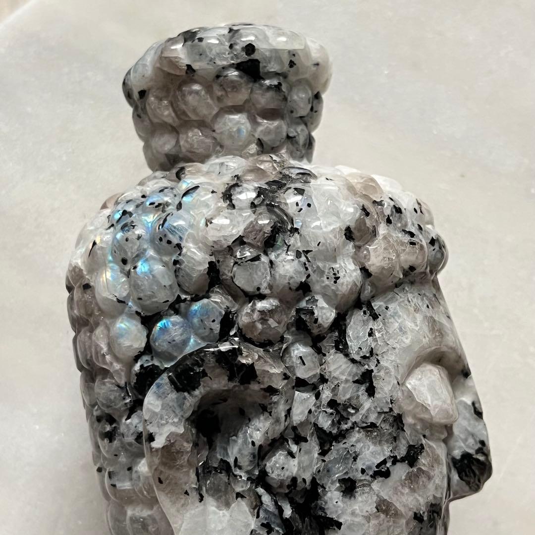 レインボームーンストーン　ブッダヘッド