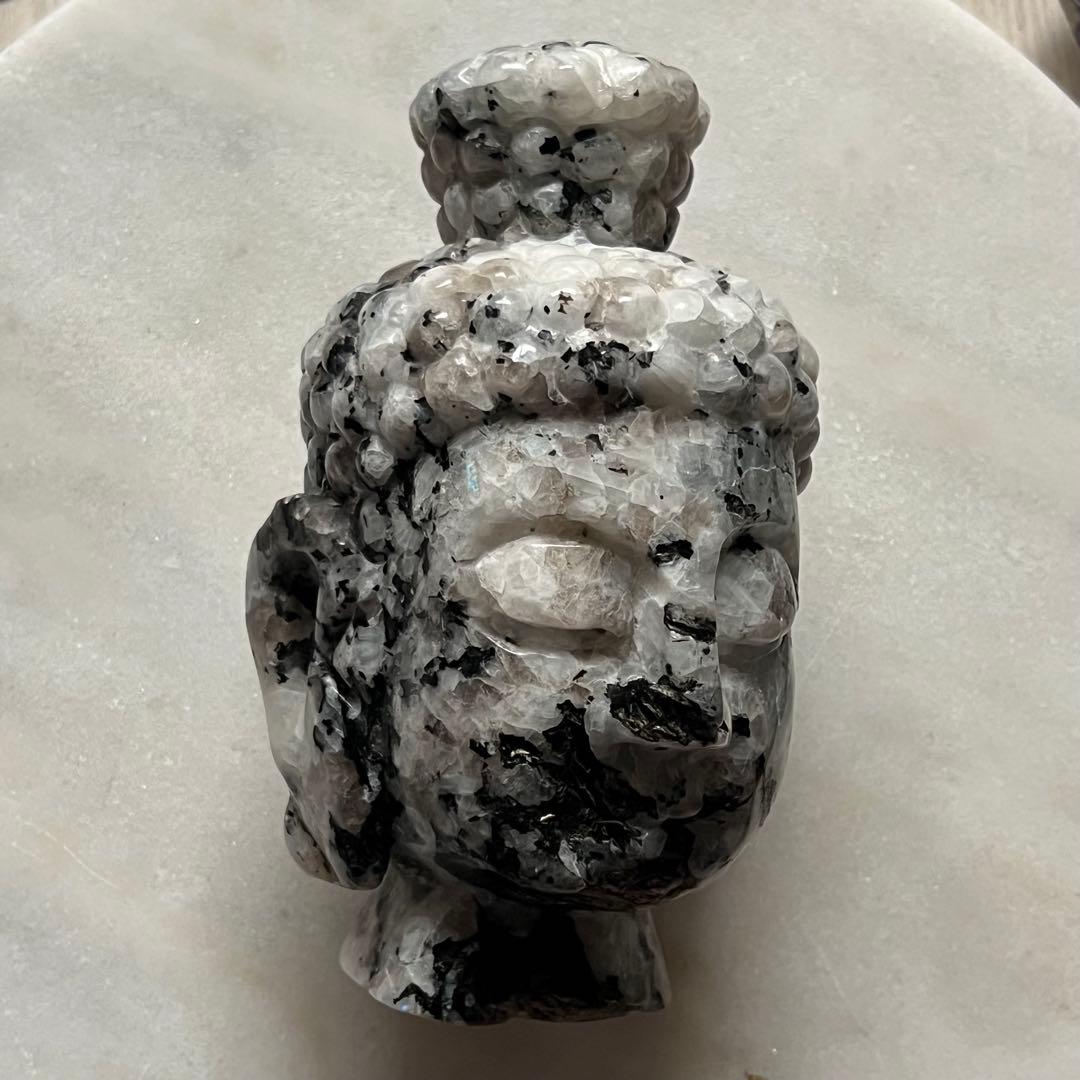 レインボームーンストーン　ブッダヘッド