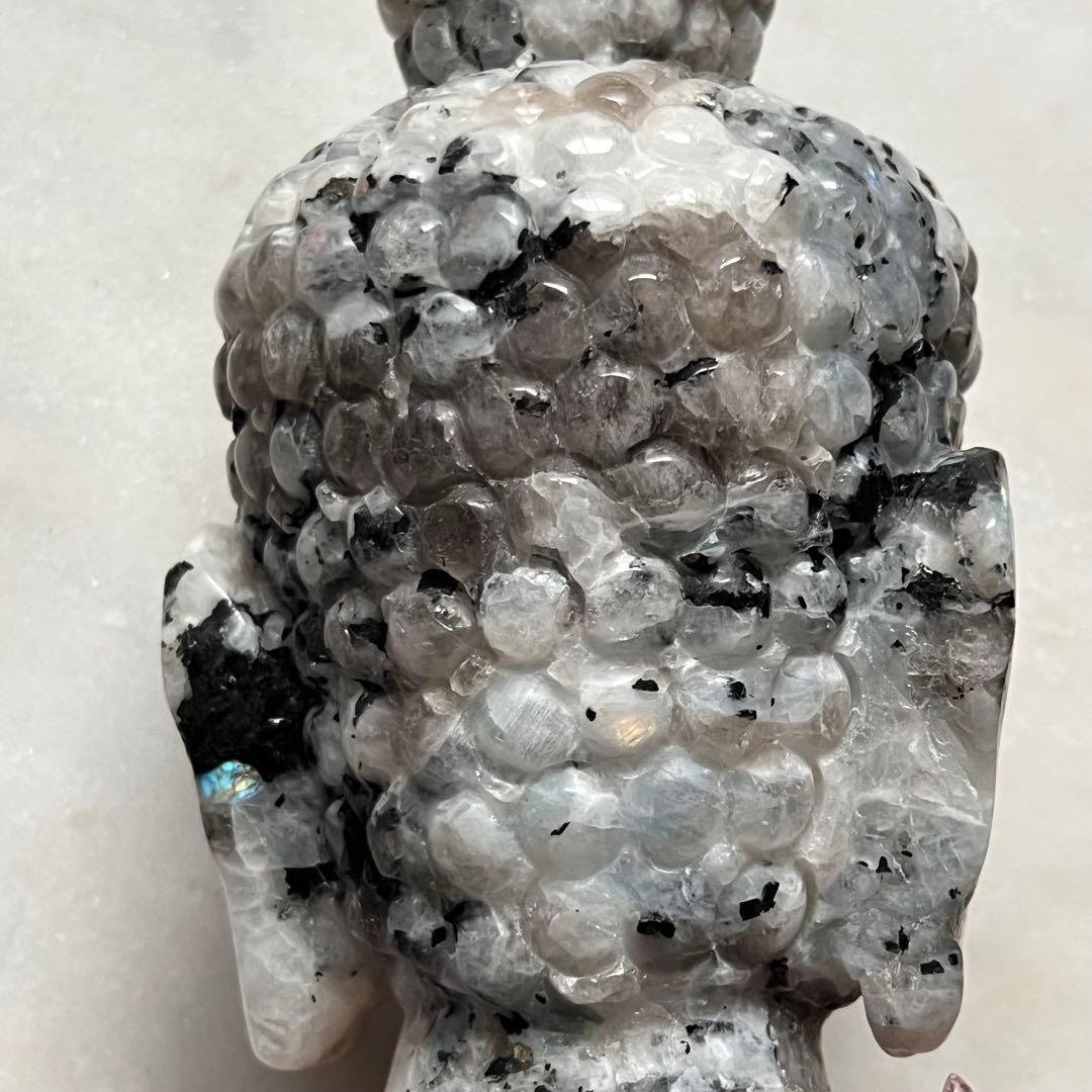 レインボームーンストーン　ブッダヘッド