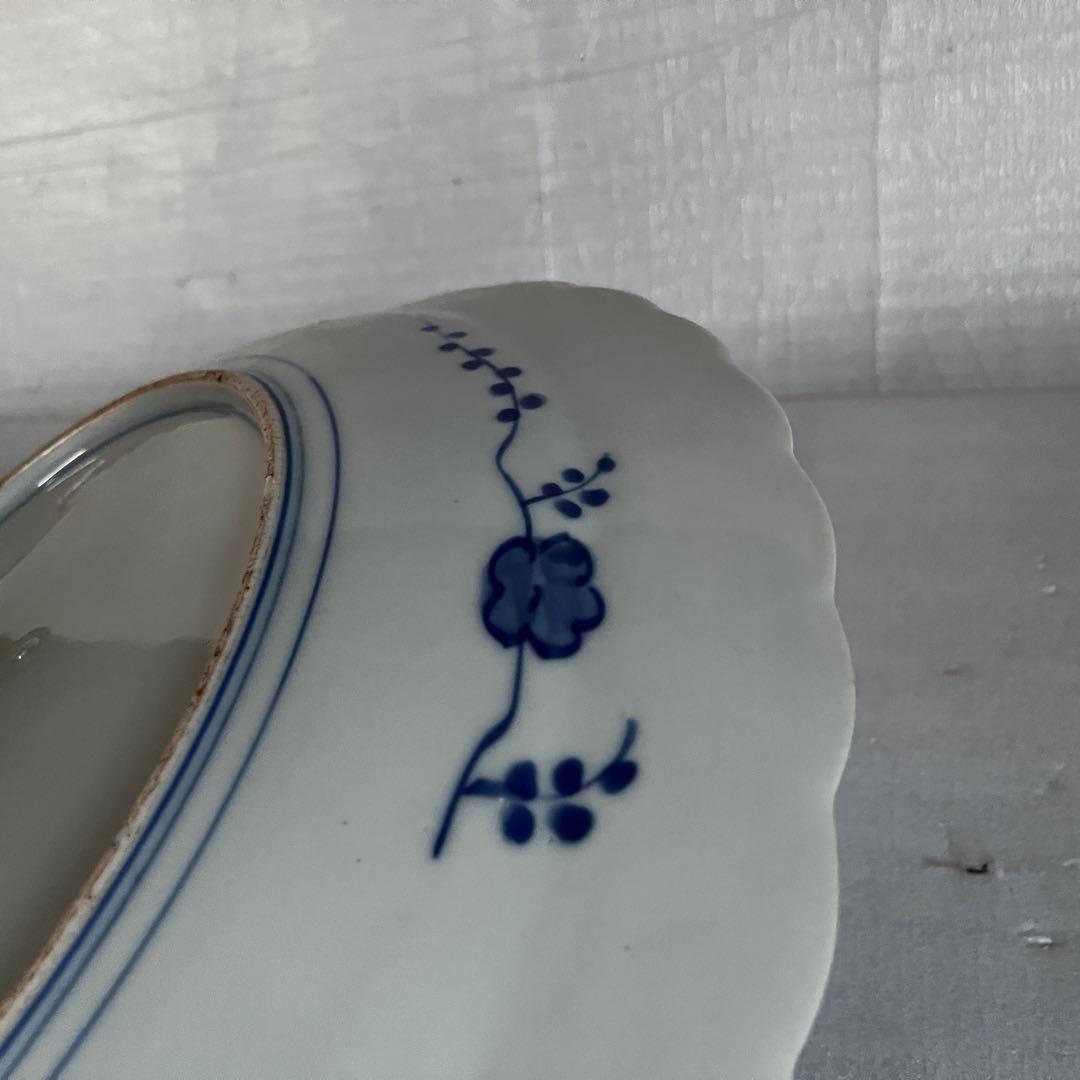 アンティーク　特大　大皿　古伊万里　染付　江戸時代　深みのある藍色