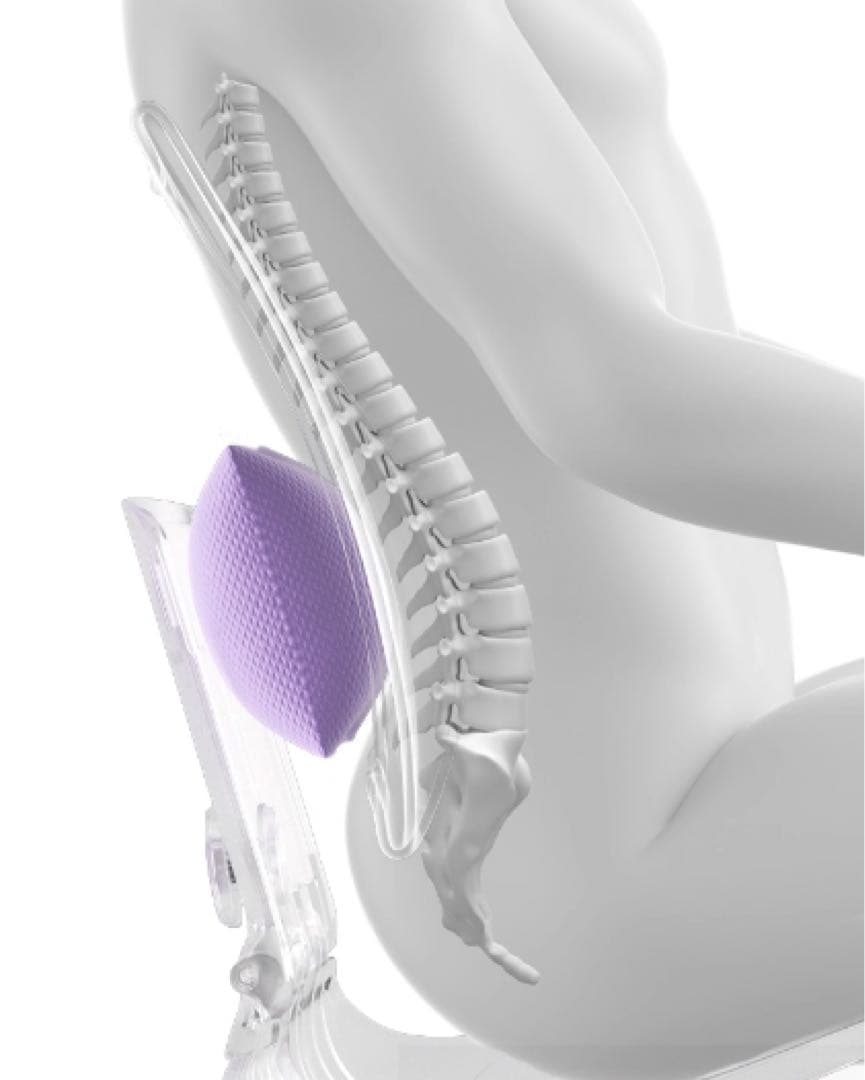 腰痛クッション　椅子用　腰を守って大きく折り畳み　気嚢タイプ