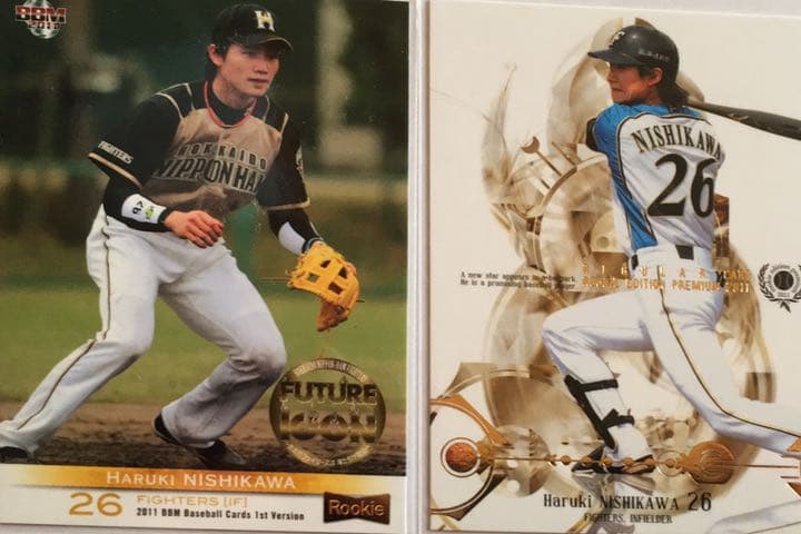 2011BBM 北海道日本ハムファイターズ 西川遥輝 ルーキーカード 2枚