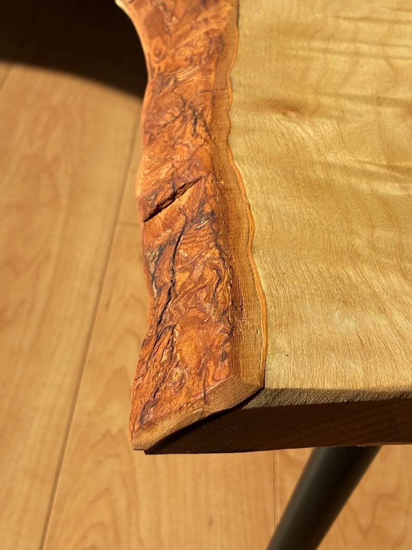 【現品限り】国産楠（くすのき）天然無垢一枚板 サイドテーブル　一点もの