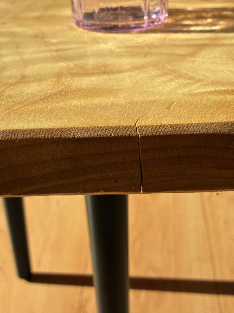 【現品限り】国産楠（くすのき）天然無垢一枚板 サイドテーブル　一点もの