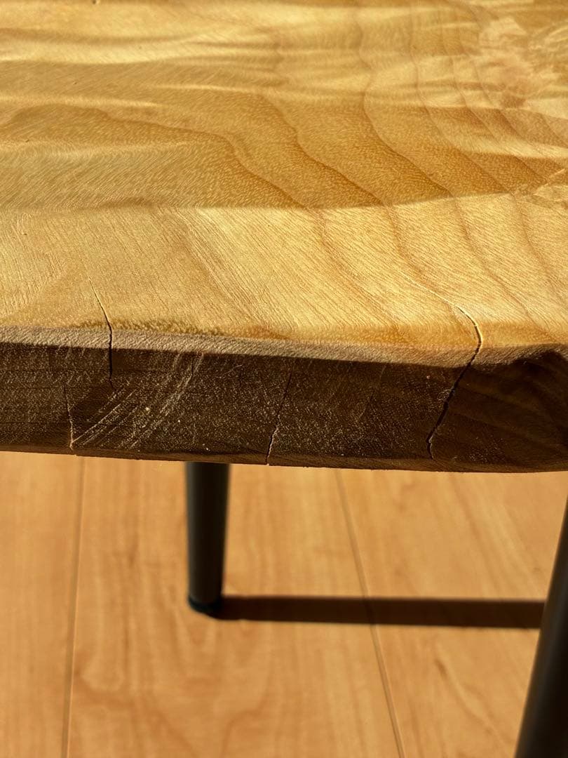 【現品限り】国産楠（くすのき）天然無垢一枚板 サイドテーブル　一点もの