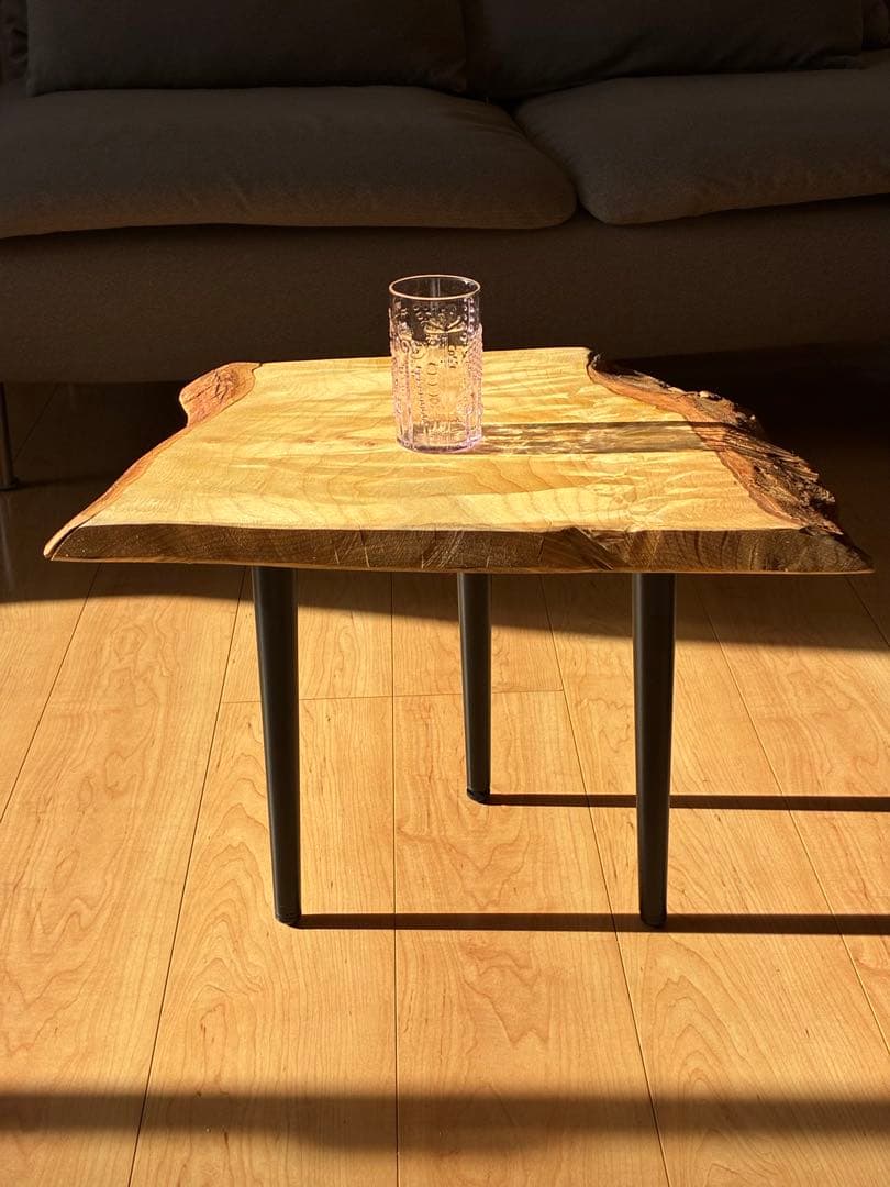 【現品限り】国産楠（くすのき）天然無垢一枚板 サイドテーブル　一点もの