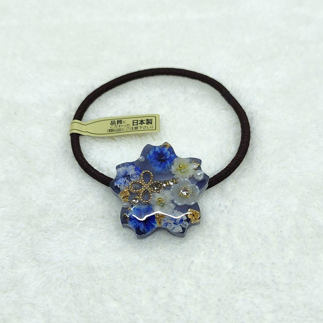 092〉ドライフラワー さくら ヘアゴム(レジン) - メルカリ