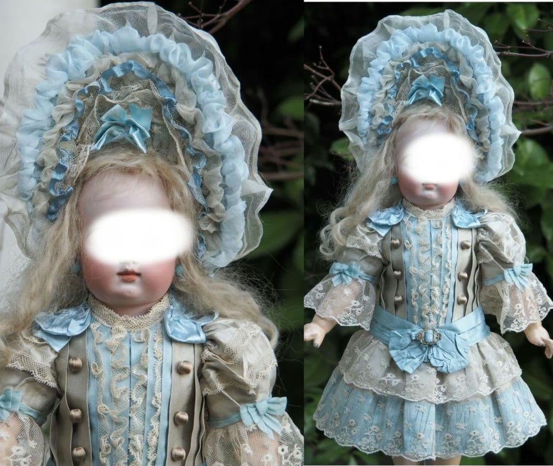 美しいハンドメイド・ドレス★ジュモー等ビスクドール、アンティークドールに