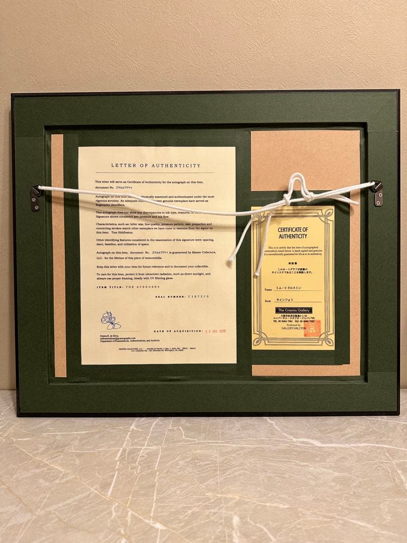 【直筆サイン】トムヒドルストン　アベンジャーズ　ロキ