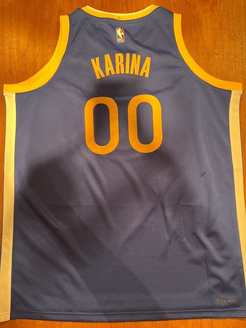 公式】aespa カリナ NBA XL ウォリアーズ カスタムユニフォーム - メルカリ