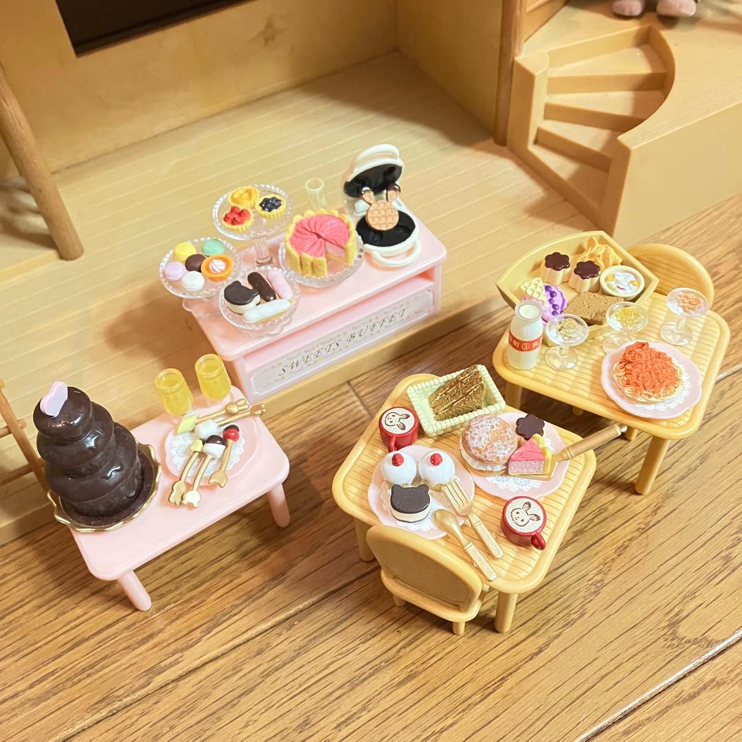 シルバニアファミリー スイーツビュッフェ 豪華セット テーブル＆イス