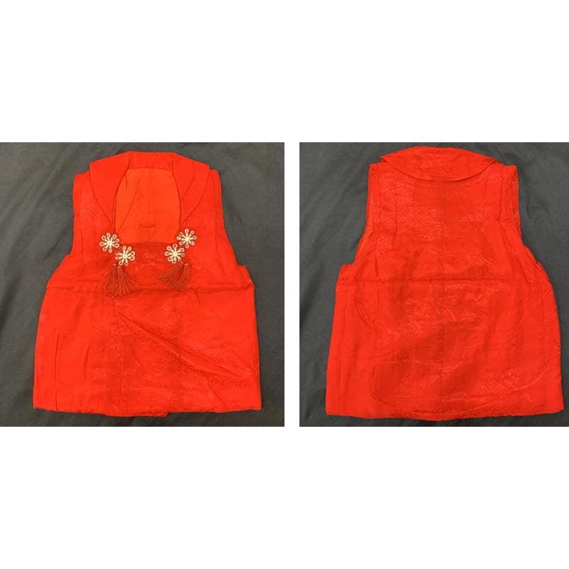 502ag37□七五三 三歳 女児 着物&被布＆長襦袢 総絞り 金彩□状態良好