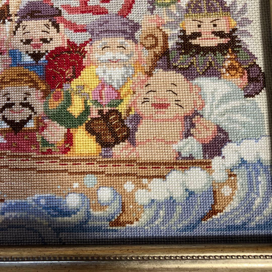 ホビーラホビーレクロスステッチ　七福神のしあわせ宝舟　完成品