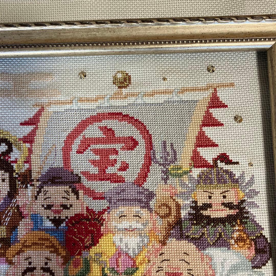 ホビーラホビーレクロスステッチ　七福神のしあわせ宝舟　完成品
