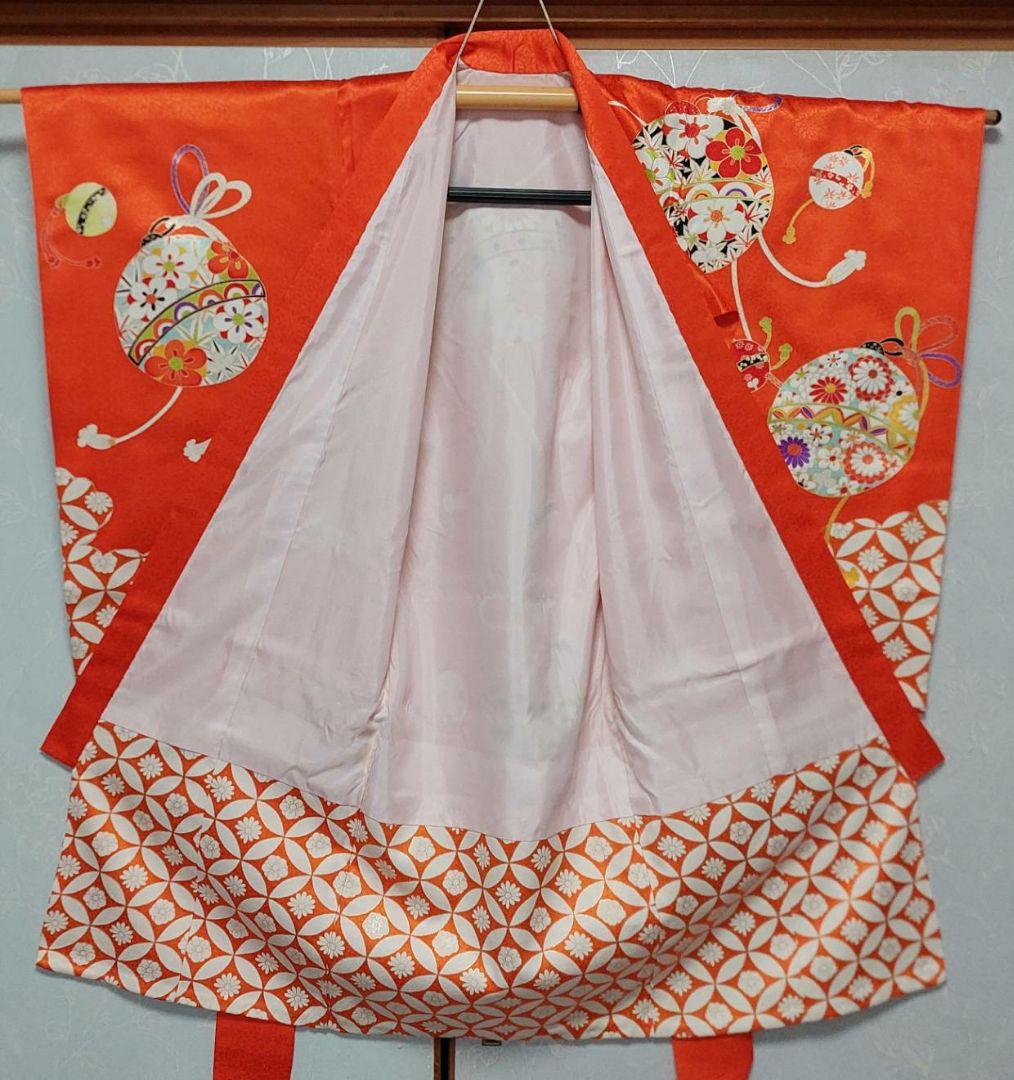 NA124アンティーク子供着物正絹七五三着丈100センチ裄丈46センチ綺麗美品