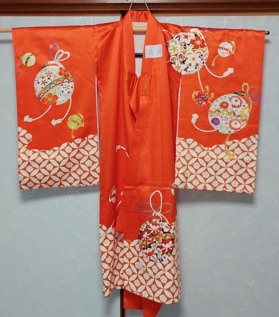 NA124アンティーク子供着物正絹七五三着丈100センチ裄丈46センチ綺麗美品