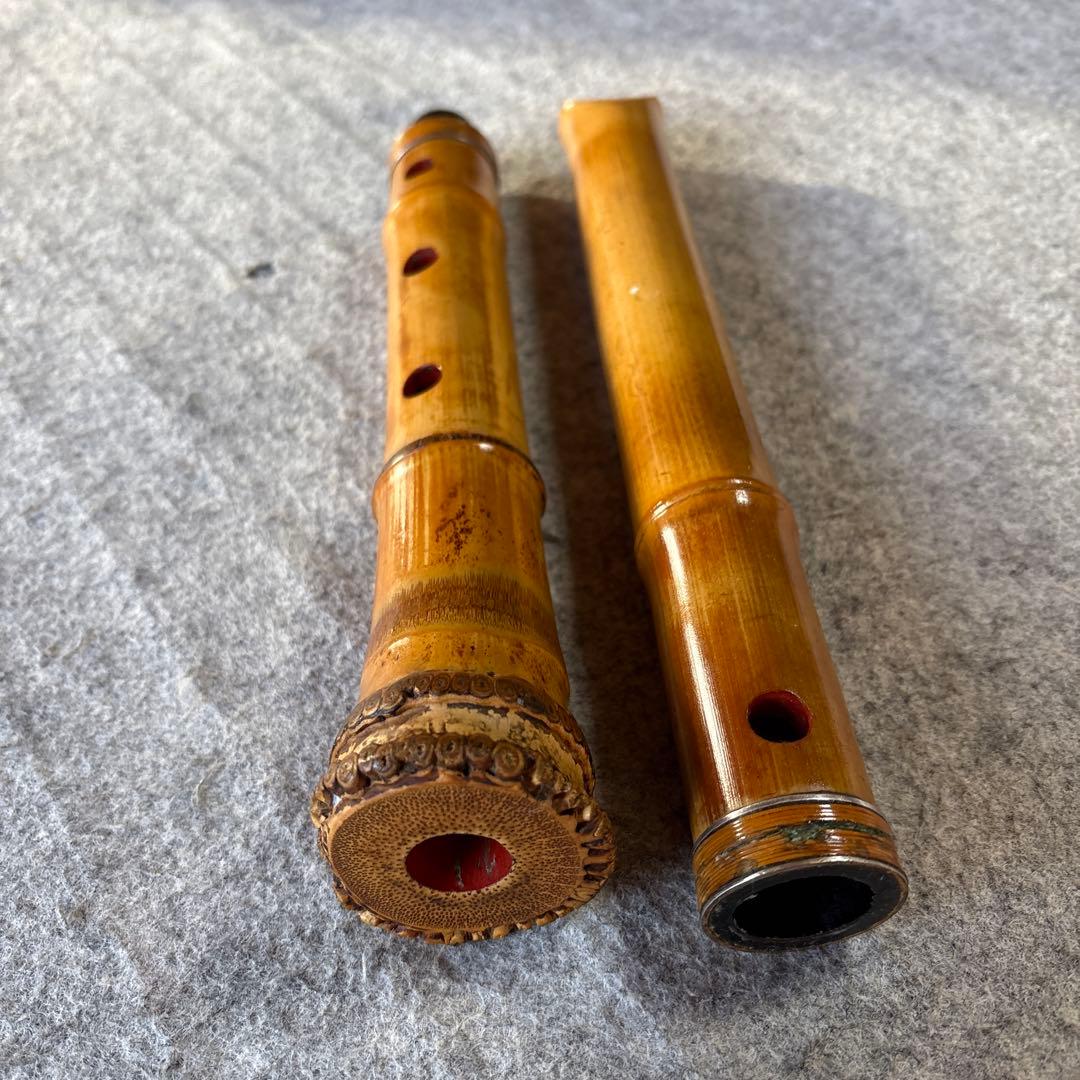 260尺八　一尺八寸管月山銘