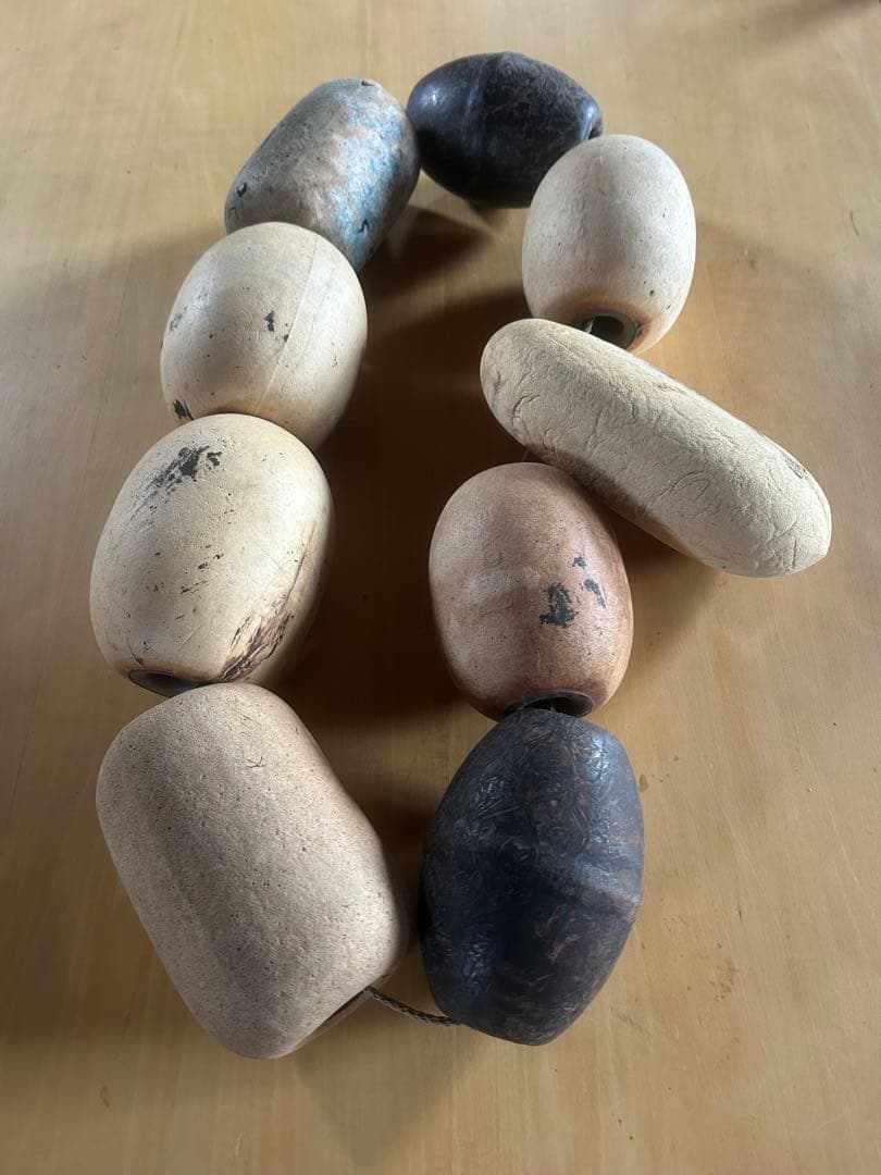 浮子オブジェ 魚網用 ミッドセンチュリー スペースエイジ 古道具 モダンアート