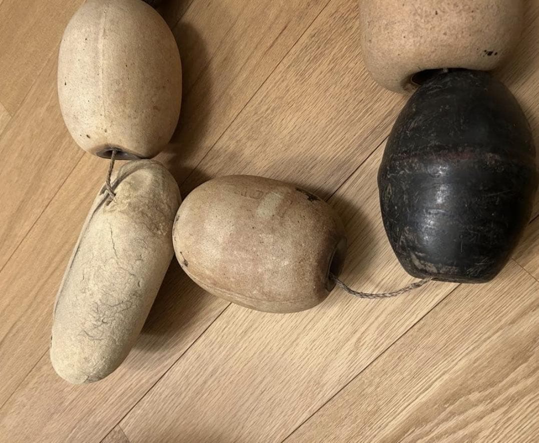 浮子オブジェ 魚網用 ミッドセンチュリー スペースエイジ 古道具 モダンアート