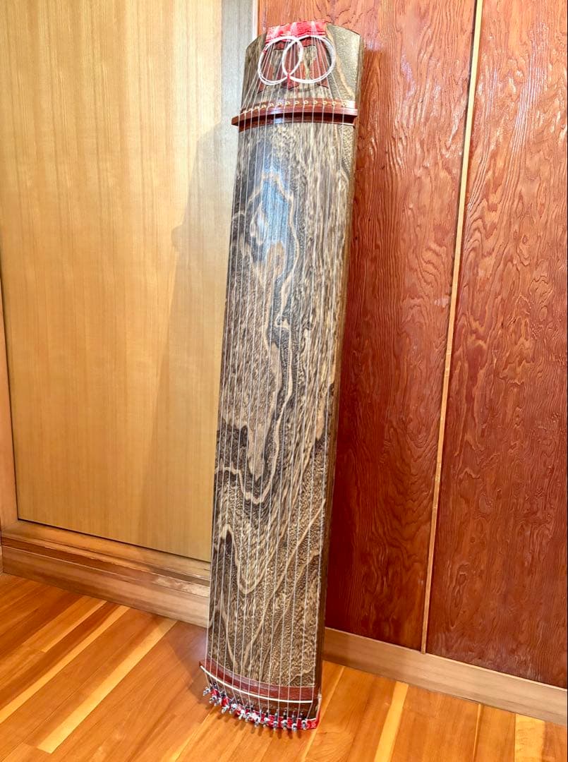 琴(コンパクトサイズ) 13弦 139cm すだれ彫り 琴柱/カバー/ケース
