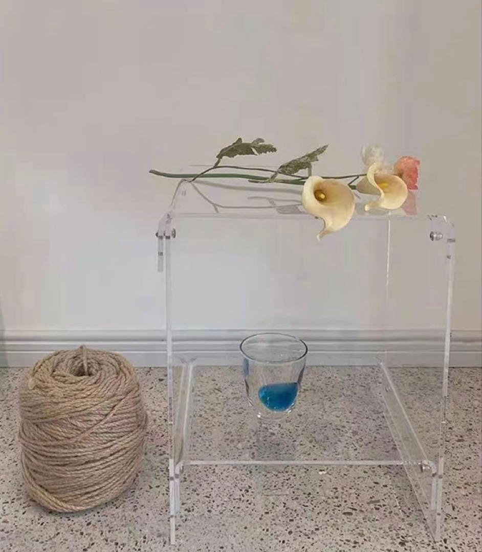 アクリルサイドテーブル シェルフ スペースエイジ ミッドセンチュリー