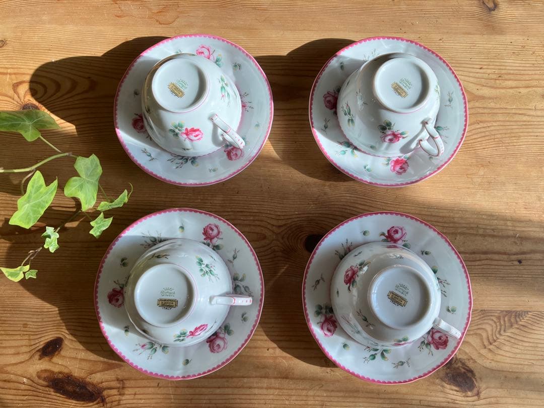 ジノリ　アンティコアンティークローズ　カップアンドソーサー×4