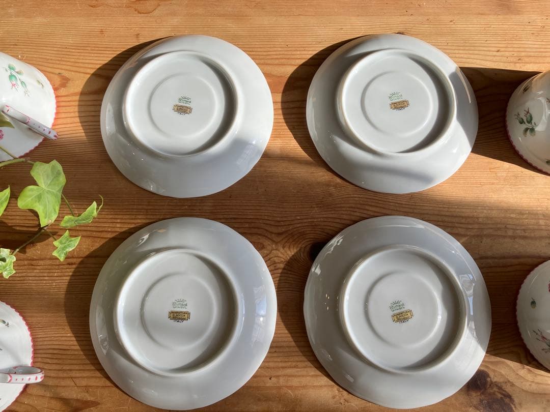 ジノリ　アンティコアンティークローズ　カップアンドソーサー×4