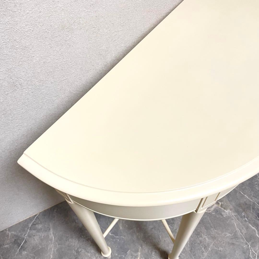 東海家具　Fleur コンソールテーブル 半円形 エレガント猫脚　アンティーク