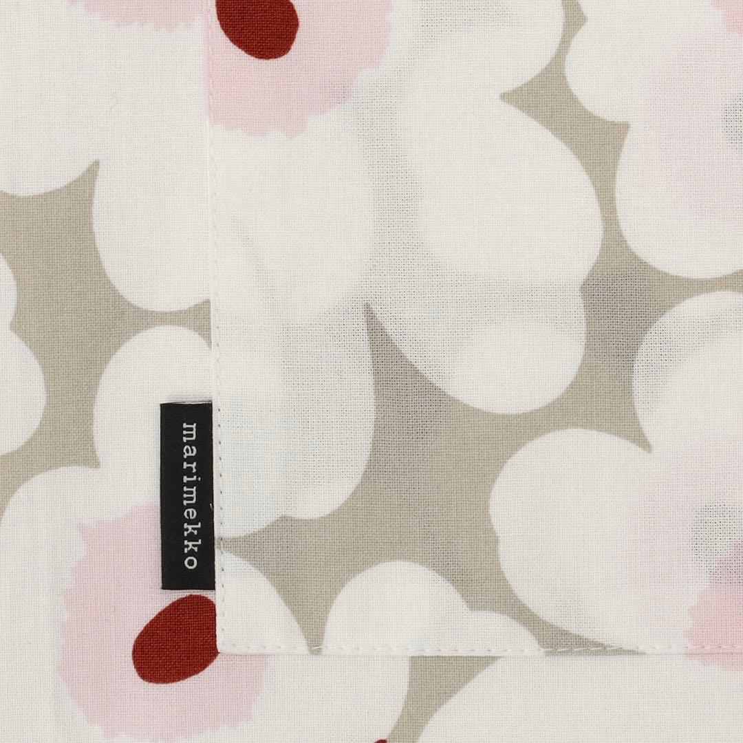 マリメッコ 日本限定 Mini Unikko エプロン ホワイト×ライトグレー