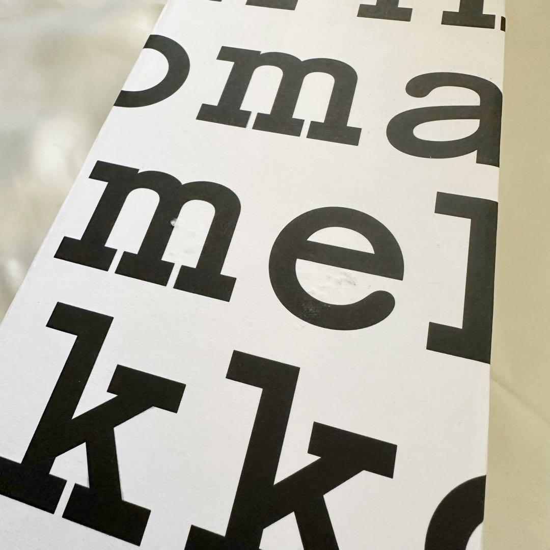 マリメッコ 日本限定 Mini Unikko エプロン ホワイト×ライトグレー