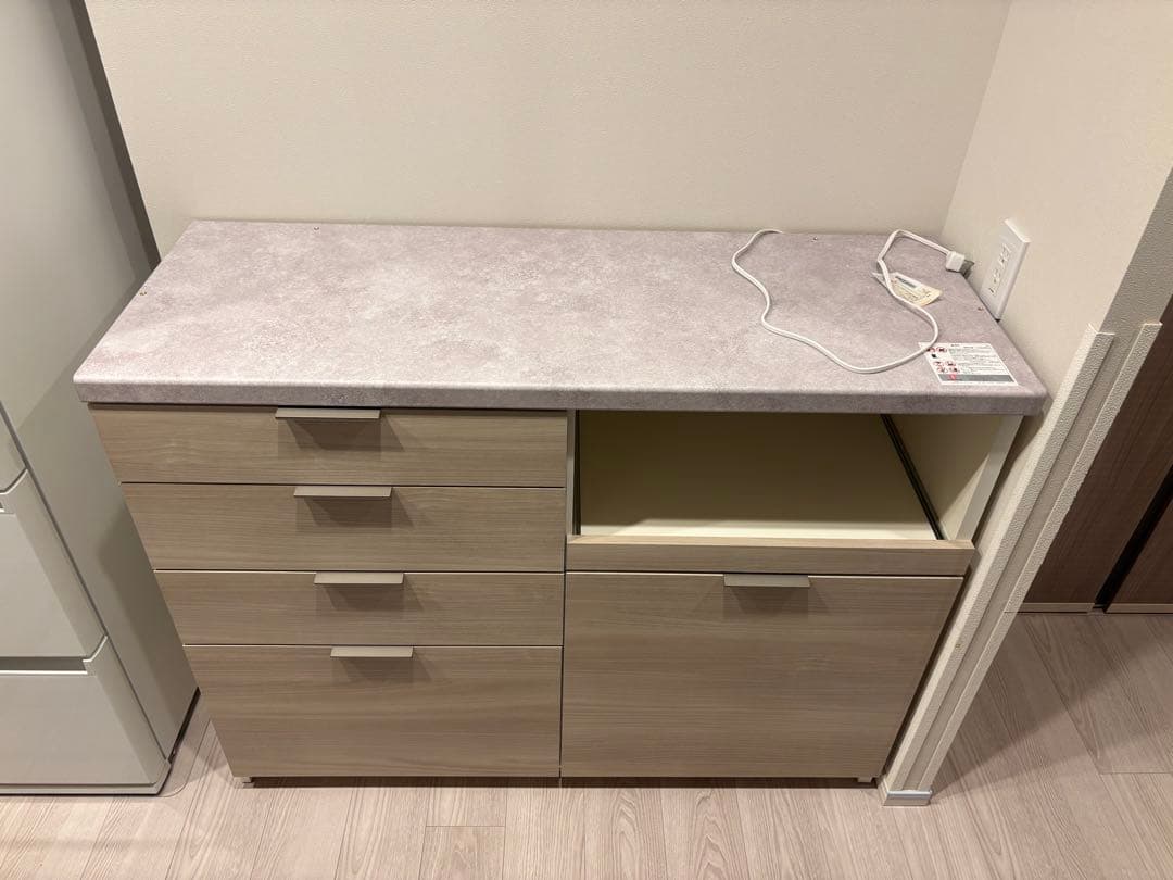 パモウナ カウンター 幅120cm 奥行45cm 高さ94cm シルキーナット