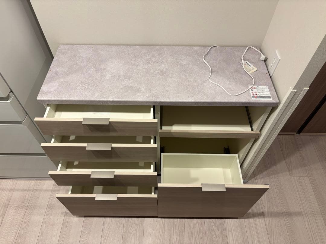 パモウナ カウンター 幅120cm 奥行45cm 高さ94cm シルキーナット