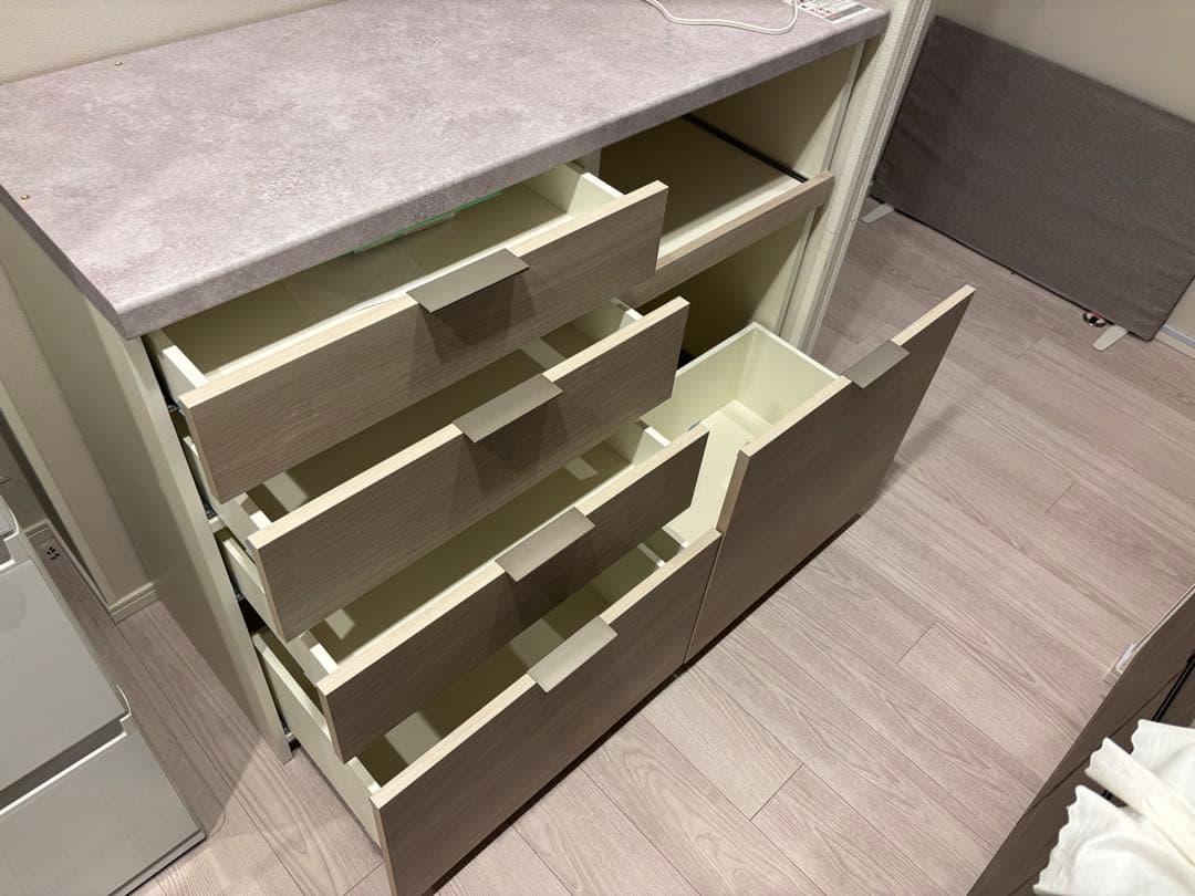 パモウナ カウンター 幅120cm 奥行45cm 高さ94cm シルキーナット