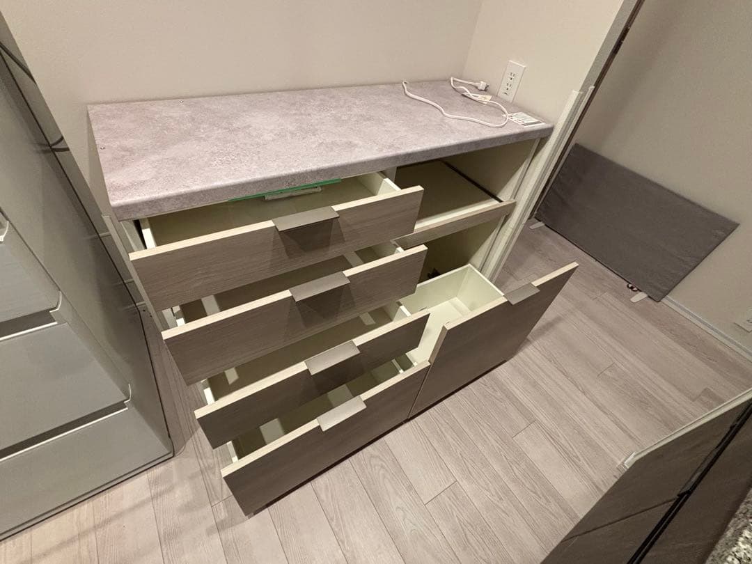 パモウナ カウンター 幅120cm 奥行45cm 高さ94cm シルキーナット