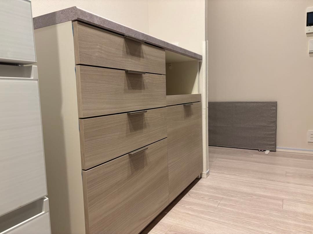 パモウナ カウンター 幅120cm 奥行45cm 高さ94cm シルキーナット