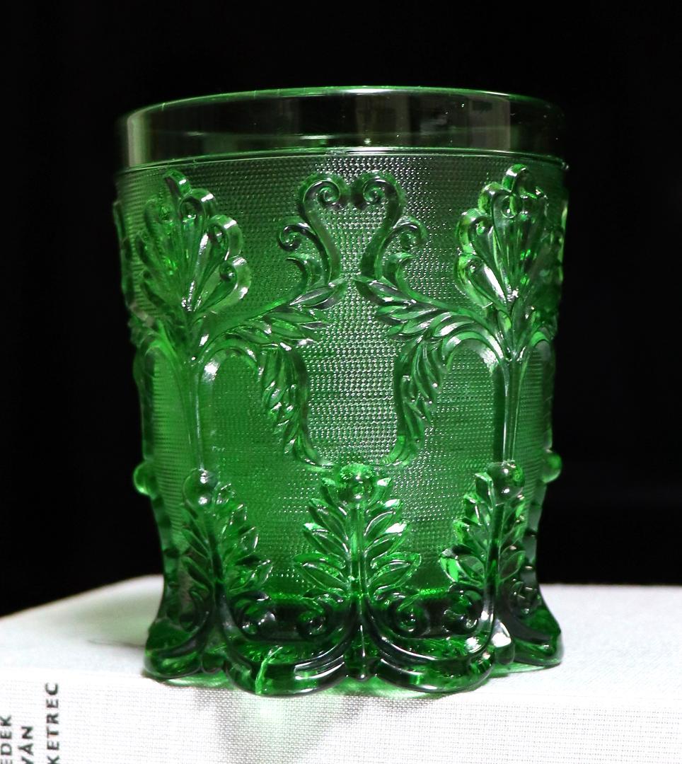 オールド・バカラ 1840年イスラム美術様式ロックグラス グリーン