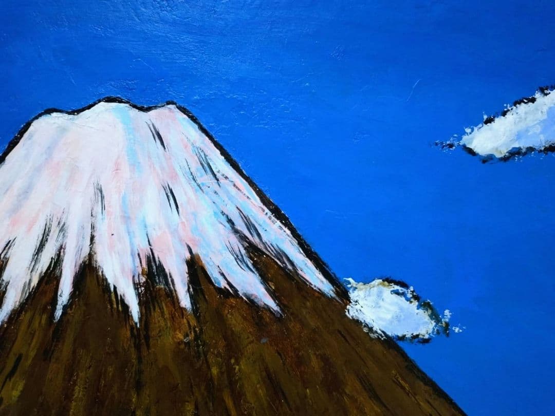 F10号】林武【富士】手描き作品/表裏サイン有り/油彩/油絵/逸品/額縁