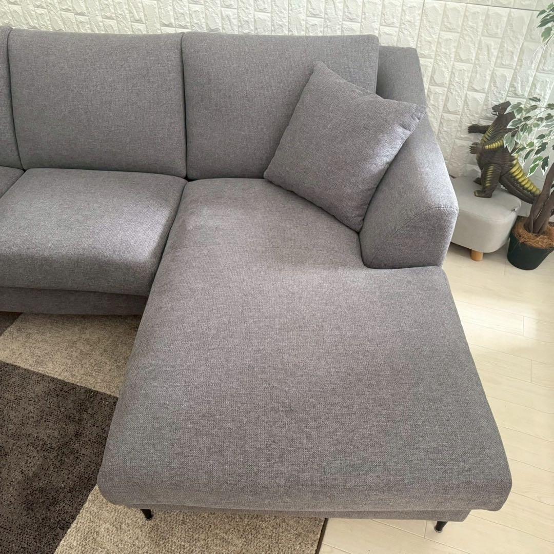 都内23区配送無料✨ニトリ　カウチソファ　2人掛け　3人掛け　グレー　美品